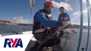 BBC Presenter and Explorer Monty Halls tries his hand at Sailing - RYA Suzuki Dinghy Show 2016