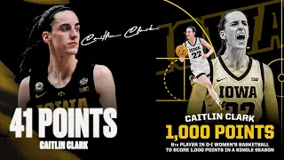 Caitlin Clark: 41 PTS | 8 AST | 6 REB vs South Carolina | 3.31.23