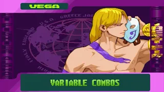 V-Vega V-ism Vega (Claw) Variable Combos VCs - Street Fighter Alpha 3 SFA3 Upper/Max