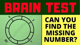 Missing Number | Can you find the missing number? | Missing Number Reasoning Brain Teasers Puzzles