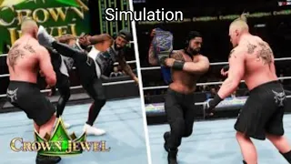 WWE2K simulation : Roman Reigns vs Brock Lesnar Crown Jewel 2021 highlights