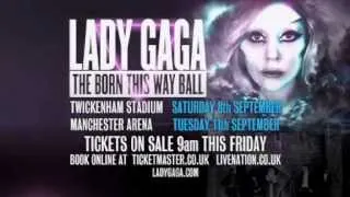 Lady Gaga - The Born This Way Ball Tour - UK Television Commercial