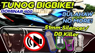 BASSY SOUND | Dominar 400 | BUONG-BUO TUNOG | 3 Types DB Killer Silencer