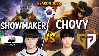 DK Showmaker vs GEN Chovy - Showmaker YASUO vs Chovy TWISTED FATE Mid - Patch 13.24 KR Ranked