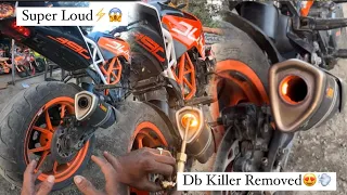 Best LOUD Sound In Stock KTM Exhuast😱| How To Remove Db Killer🥵In Duke390/250😍| #sound #modified