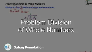 Problem-Division of Whole Numbers, Math Lecture | Sabaq.pk