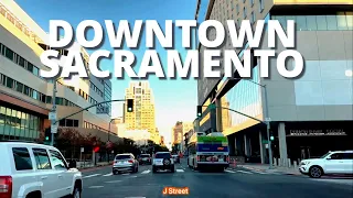 DRIVING DOWNTOWN, SACRAMENTO CALIFORNIA, DASH CAM