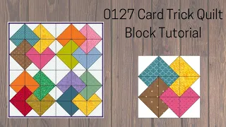 0127 Card Trick Quilt Block Tutorial | Block of the Day 2023 | Rotary Cutting | AccuQuilt