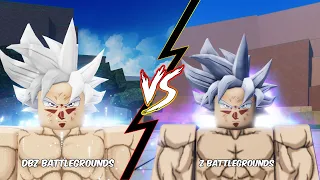 MUI Goku In Z Battlegrounds VS DBZ Battlegrounds