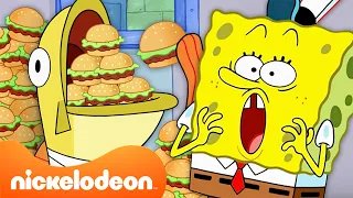 SpongeBob | A collection of scenes of SpongeBob's friends overeating😱 | Nickelodeon Japan