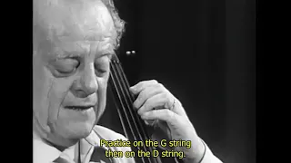 Andre Navarra - My Cello Technique Part 2  (new English subtitles): Bow Technique & the Left Hand.