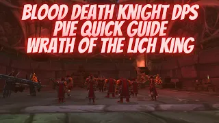 Blood DPS Death Knight Quick Guide Wrath of the Lich King (Build,Glyphs,Stats Priority, Rotation)