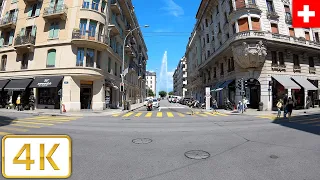 Eaux-Vives in Geneva, Switzerland | Summer 2021【4K】Canton de Genève, Suisse