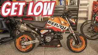 2022+ Honda Grom Lowering Kit by Kemimoto ホンダグロムのローダウン方法  日本語字幕あり