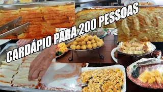 COMIDA PARA 200 PESSOAS + MESA DE FRIOS - RECEITAS DA ROSA