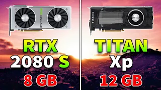 RTX 2080 SUPER 8GB vs TITAN Xp 12GB | PC Gameplay Benchmark Tested