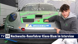 MOTOR TV22: Nachwuchs-Rennfahrer Porsche Carrera Cup Deutschland Kiano Blum im Interview