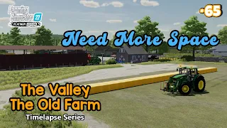 Farm Yard Expansion, Rolling Grass Field, Wrapping Bales - FarmingSim 22 The Valley The Old Farm #65