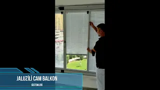 JALUZİLİ VE  ISI  CAMLI  KOLLU  CAM BALKON