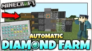 AUTOMATIC DIAMOND FARM💎 Tutorial ⛏️ Minecraft Bedrock - PS4,MCPE ,Xbox ,Windows,Switch