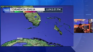 La Tormenta Idalia a punto de ser huracán sigue azotando a Cuba.