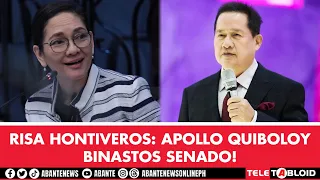 Risa Hontiveros: Apollo Quiboloy binastos Senado!