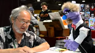 That time comic creator Stan Sakai talked to a puppet at Long Beach Comic Expo 2015.