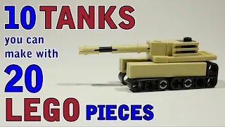 10 Military Tanks you can make with 20 Lego pieces
