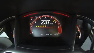 Honda Civic Type R 2018 acceleration & top speed  283 km h