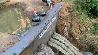 Mini  Dam Construction With Four Gates Water Discharge