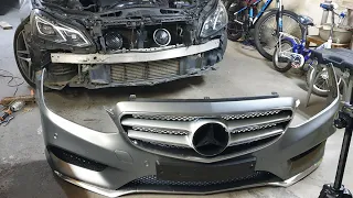 Mercedes W212. Установка AMG GT Решетка Grille / Diamond Grille на Ваш Mercedes E-Class W212