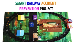 Smart railway accident prevention school project ! How to make train accident prevention project