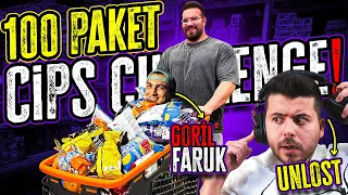 100 PAKET CİPS CHALLENGE! @GorilFaruk @unlosttv