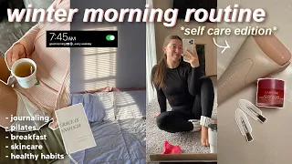 *self-care* WINTER MORNING ROUTINE 2023 ❄️🧖🏼‍♀️💌 journaling, pilates, productive simple habits