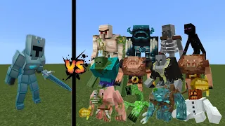 Ice Warrior vs Mutant Creatures [Minecraft Bedrock Battle Mobs]