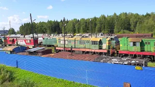 База запаса локомотивов / locomotive land-based stocks (4K, HDR video)