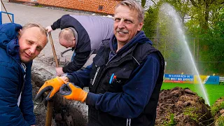 Wasser Marsch! Der große Moment: Die Inbetriebnahme unserer Beregnungsanlage!