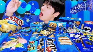 ASMR MUKBANG | GALAXY HONEY JELLY CANDY RECIPE Desserts (Blue Food, Jelly, Noodles Jelly, Ice cream)