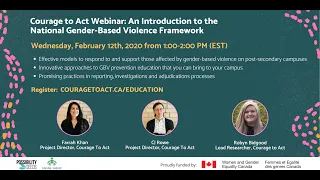 Introducing the National Framework to Address and Prevent Gender-Based Violence at PSIs in Canada