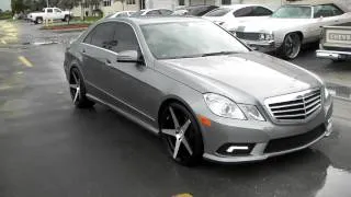 DUBSandTIRES.com 20" Inch Ikon P-59 Silver Concave Wheels 2011 Mercedes E-350 Rims Miami Hollywood