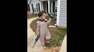 The worlds cutest Ghost Buster.