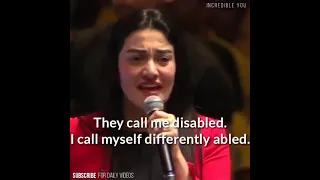 they call me disable i call myself differently able, Motivational speech , Best quotes ever .