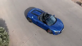 Footage: Audi R8 Spyder performance RWD in Ascari blue