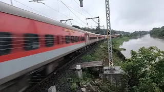 82654 Jaipur - Yesvantpur Suvidha Express Besides Indrayani River at Kamshet