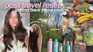 getting back into a routine after travelling!🌸 reset with me: haircare, grocery shop, gym, walks