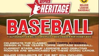 2017 Topps Heritage Baseball 12 Box Break #1   Non Sport Randomizer