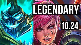 HECARIM vs VI (JUNGLE) | 12/0/1, Legendary, 800+ games | KR Diamond | v10.24