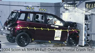 2004-2006 Scion xA NHTSA Full-Overlap Frontal Crash Test