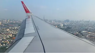 Landing with Vietjet Air in Tan Son Nhat Airport, Ho Chi Minh City, Vietnam
