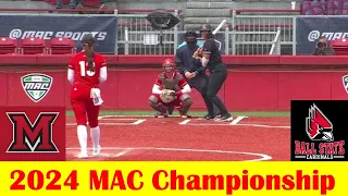 Ball State vs Miami (OH) Softball Game Highlights, 2024 MAC Championship